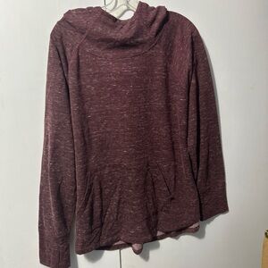 Athletic Works Pullover Hoodie Sweatshirt Men's XL Burgundy Kangaroo Pocket Y2K
